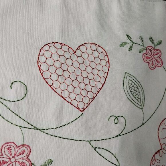 Valentine Nicole Miller Home Table Runner 72” X 14” Red White Pink Hearts NWT